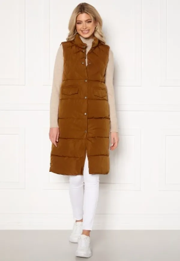 ONLY Stacy Quilted Waistcoat Toasted Coconut XL