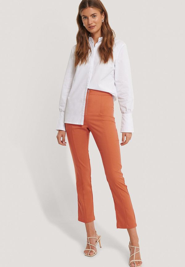 Gine Margrethe x NA-KD Kostymbyxor Med Slits Bak - Orange