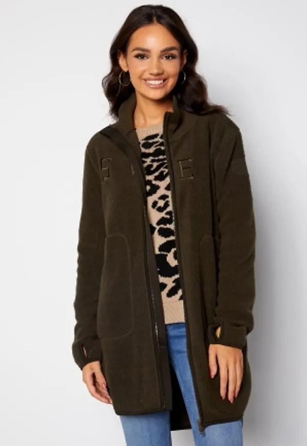 Svea W. Long Pile Zip Sweat 319 Brownie Bit S