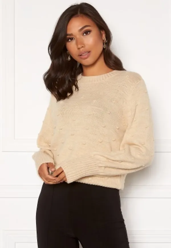 Object Collectors Item Bouble L/S Knit Pullover Sandshell Melange XL