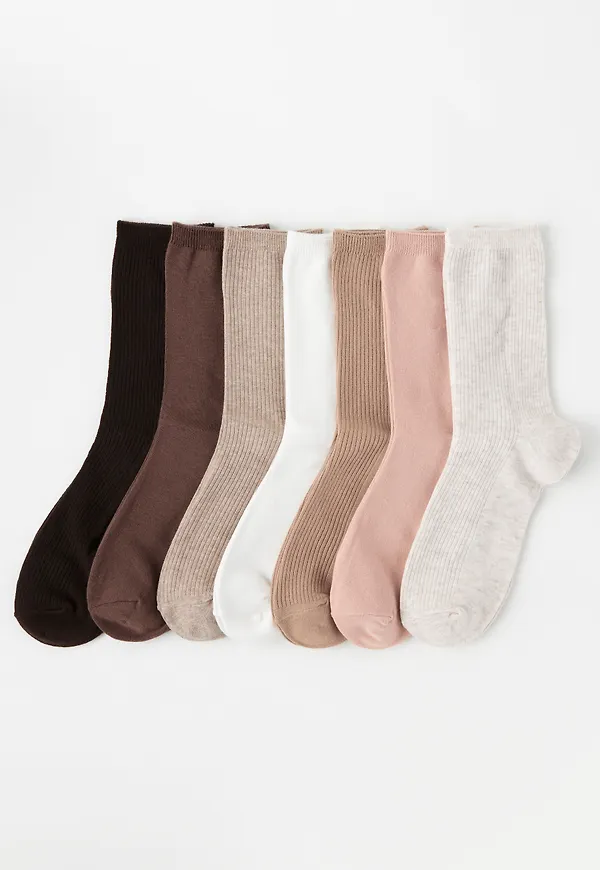 7-pack ribbade strumpor