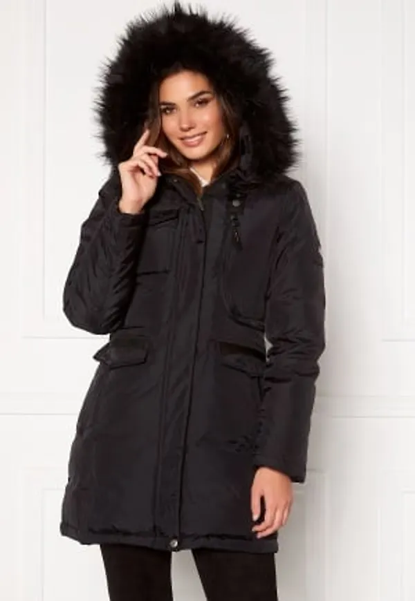 Hollies Livigno Long Coat Black/Black 34