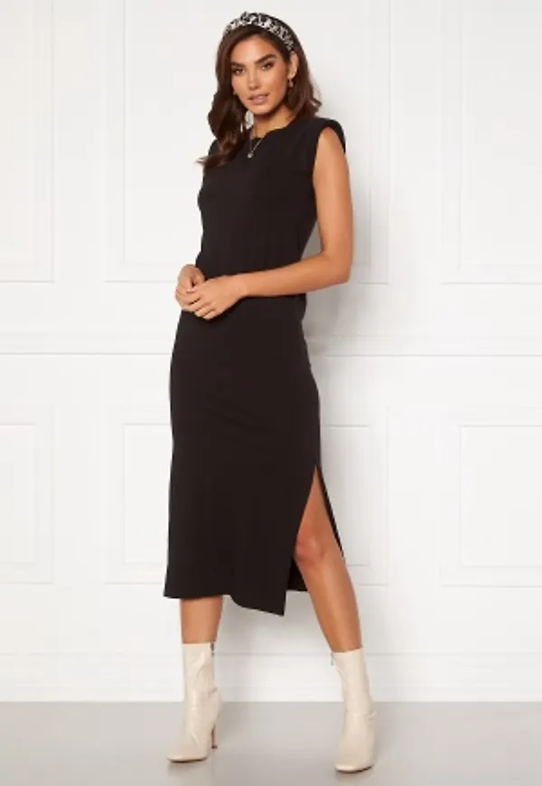 Bohemian Lounge Shoulder Pad Midaxi Dress Black L (UK14)