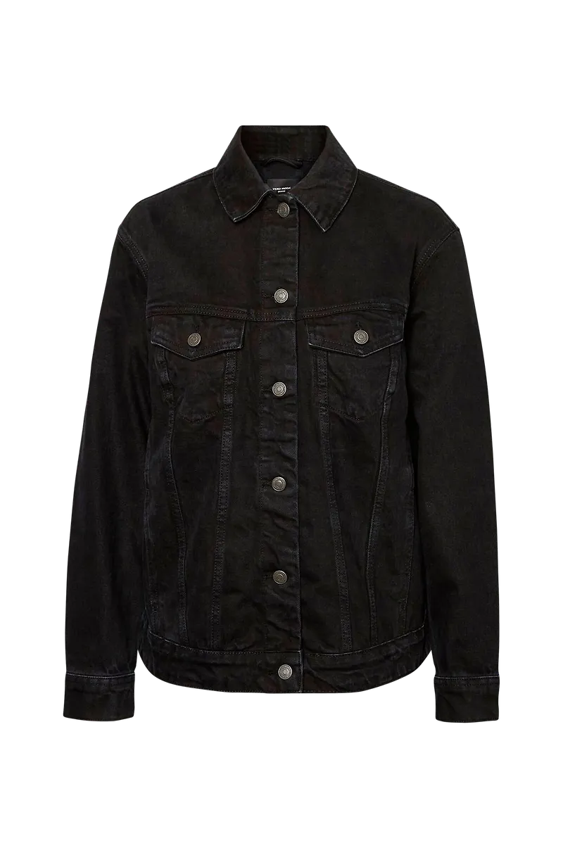Vero Moda - Jeansjacka vmKatrina LS Loose Jacket Mix - Svart
