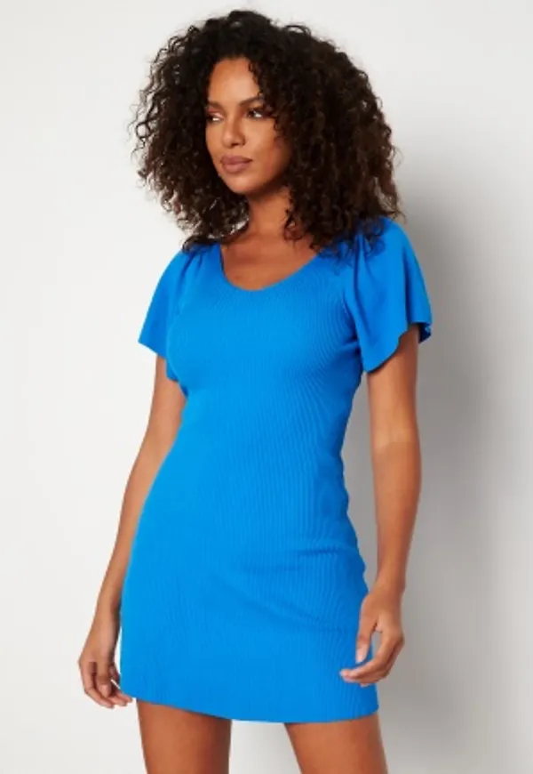 ONLY Leelo S/S V-Neck Dress Knit Ultramarine M