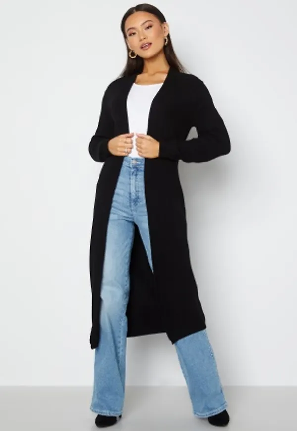 Object Collectors Item Malena L/S knit long cardigan Black M