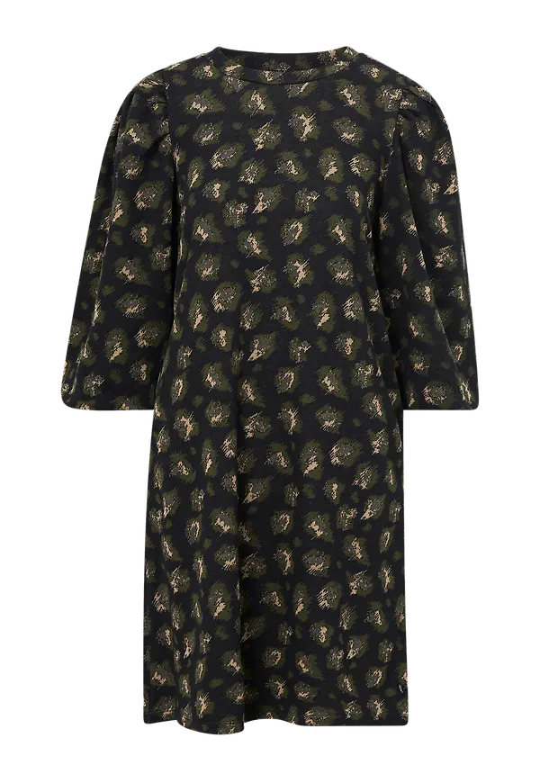 Coster Copenhagen - Klänning Leopard Jacquard - Svart