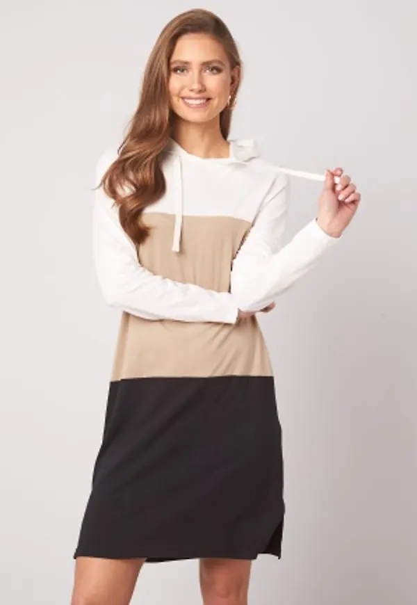 Happy Holly Camila tricot hood Beige / Black / Offwhite 32/34