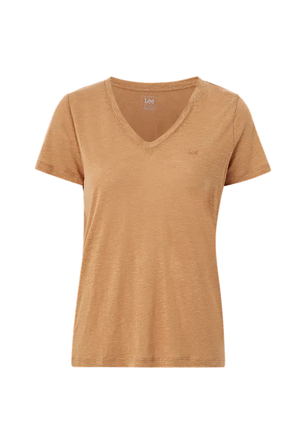 Lee - Topp V Neck Tee - Brun