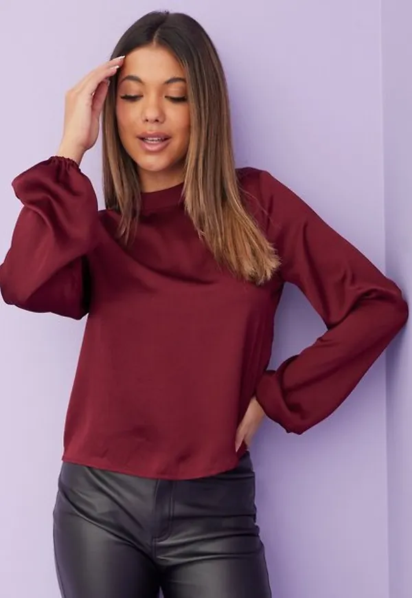 NLY Trend Loose High Neck Blouse Festblusar