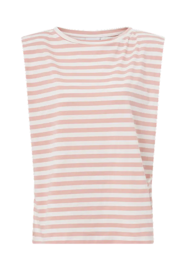 Vila - Topp viFuma S/L Stripe Top - Rosa