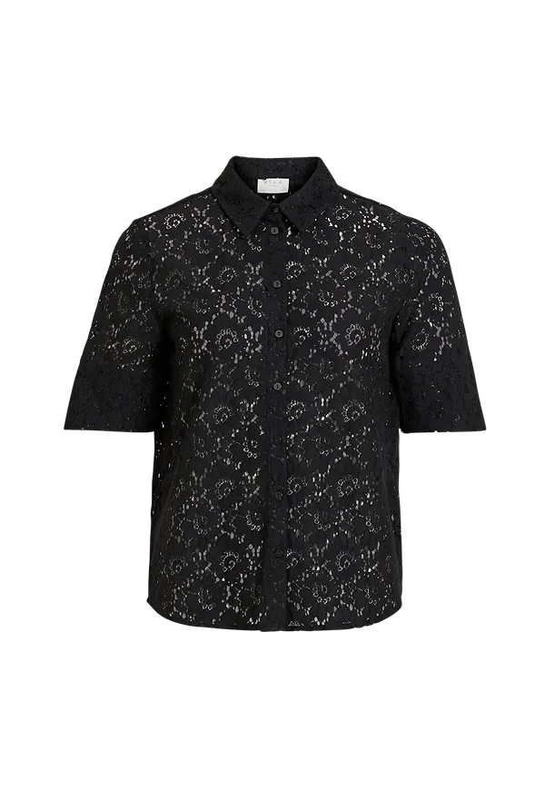 Vila - Spetsblus viSulacey 2/4 Shirt - Svart