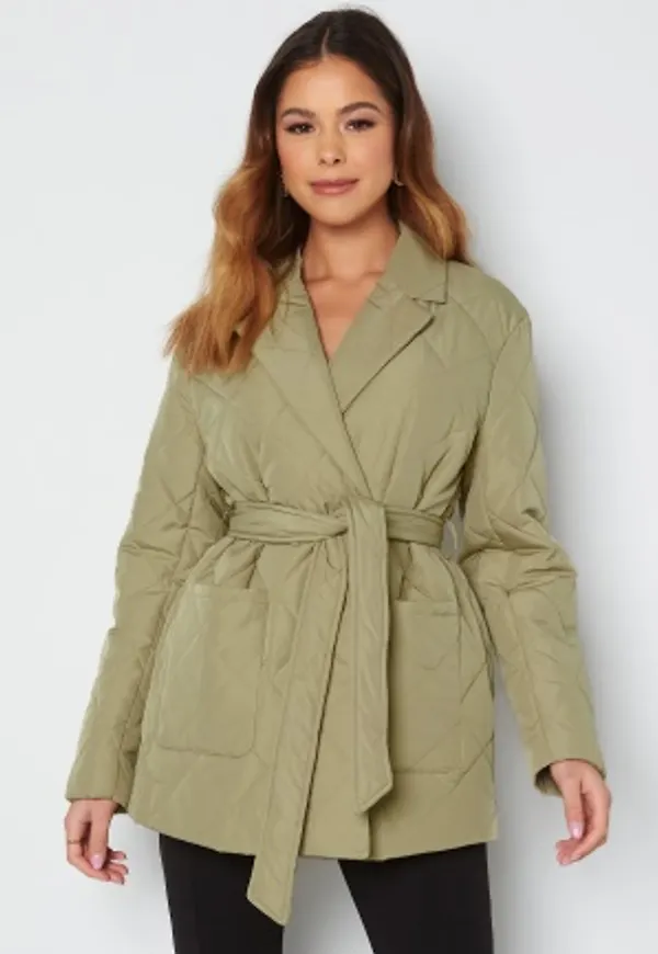 ONLY Trillion Quilt Cardigan Slate Green XL