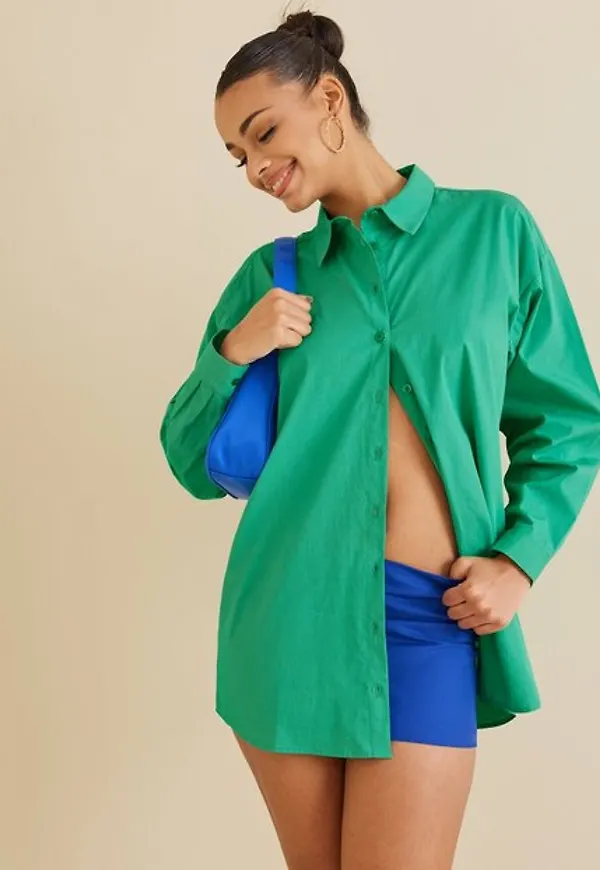 Jacqueline de Yong Jdymolly Solid Oversize Shirt Wvn Skjortor Mint