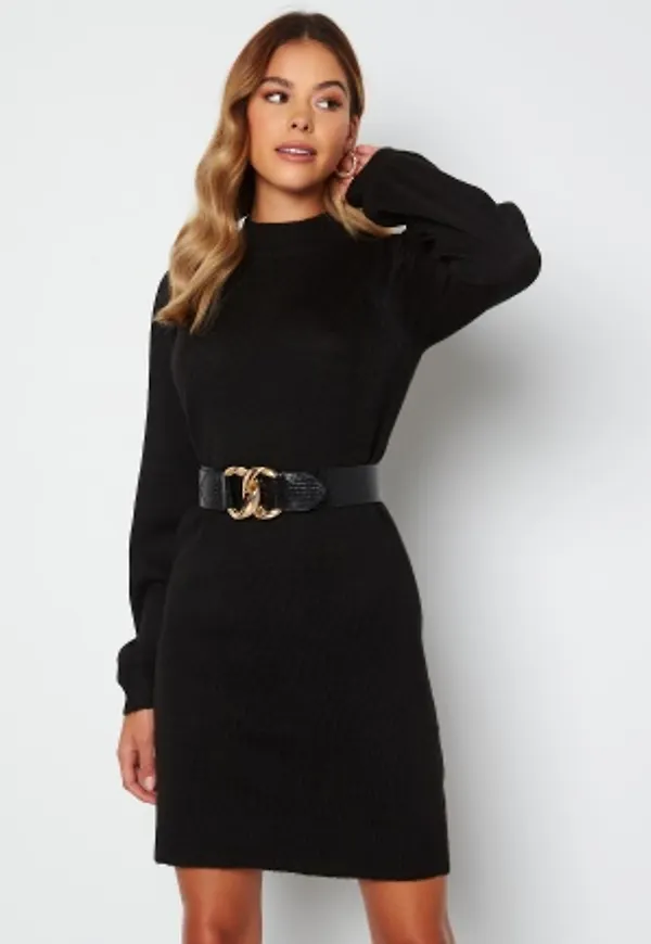 JDY Rue L/S High Neck Dress Black L