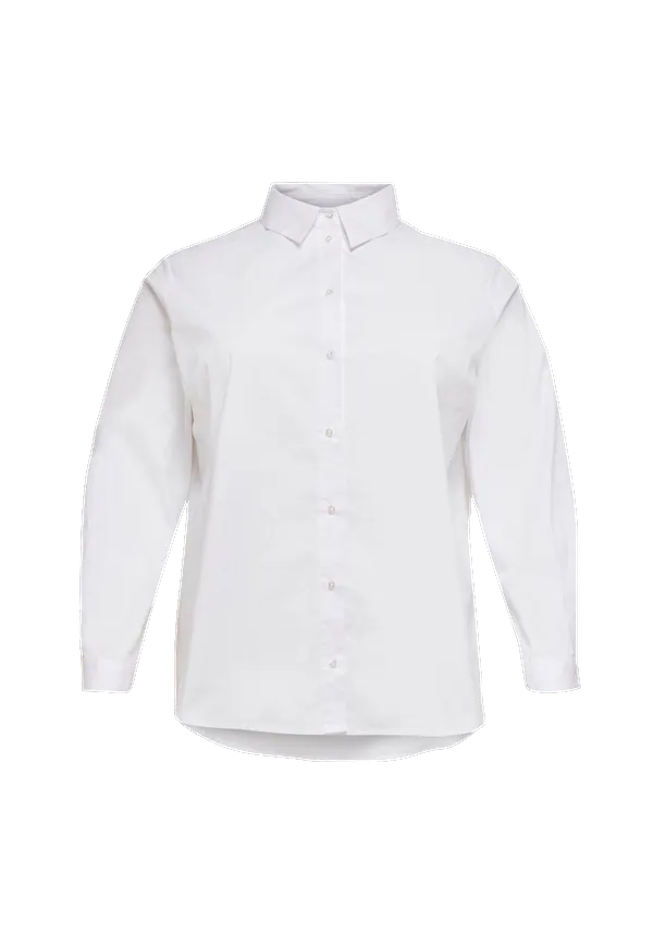 Only Carmakoma - Skjorta carBirsen Life LS Long Shirt - Vit