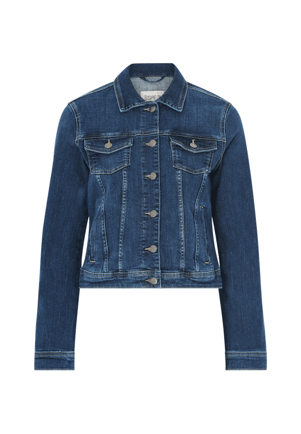 Esprit - Jeansjacka Sus Noos Jkt - Blå
