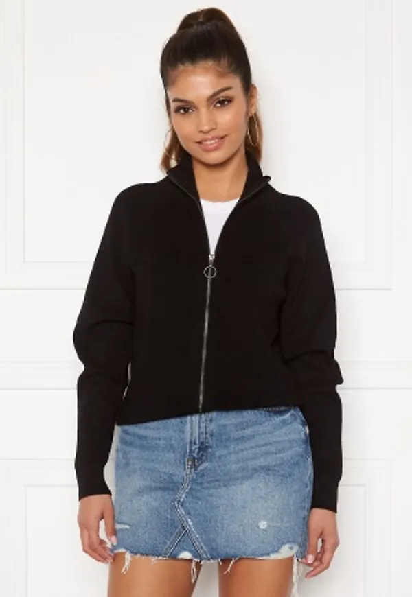 Object Collectors Item Divian L/S Zip Cardigan Black XL
