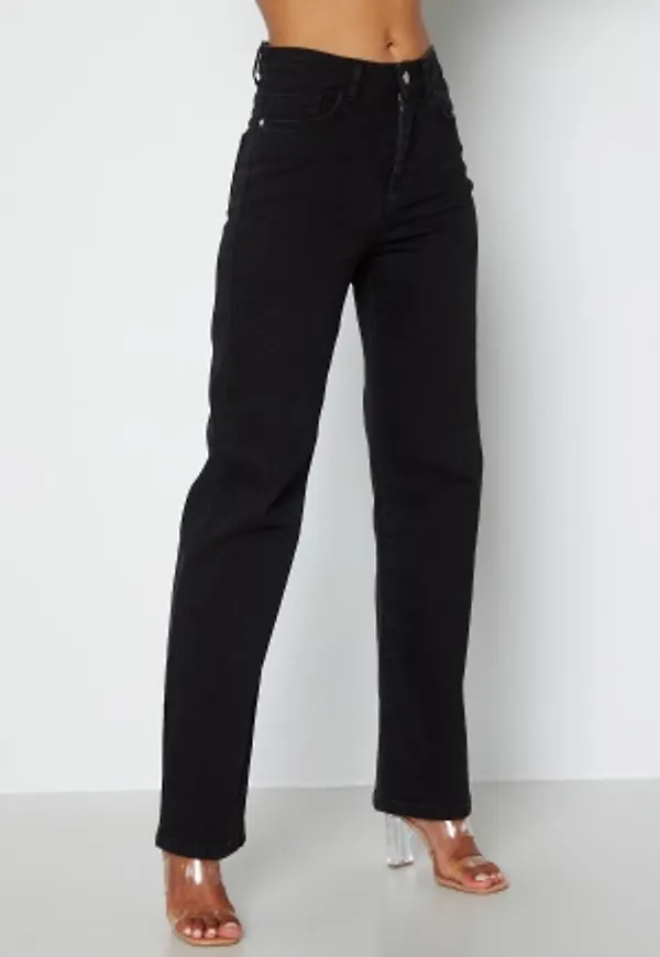 BUBBLEROOM June wide leg  jeans Black denim 34R