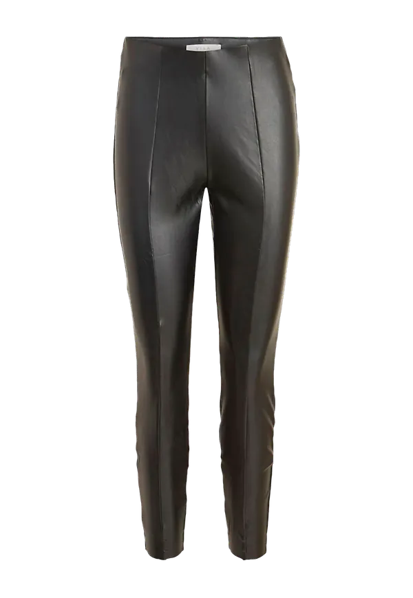 Vila - Byxor viBarb Coated HW 7/8 Pants - Svart