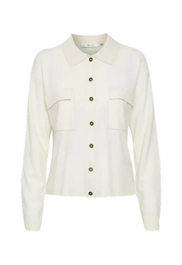 Gestuz - Cardigan ThildaGZ Wool Cardigan - Vit