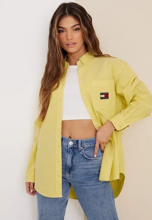 Tommy Jeans Tjw Badge Boyfriend Shirt Skjortor Soleil