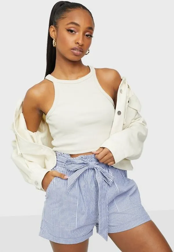 Only Onlsmilla Stripe Belt Dnm Shorts No Byxor & Shorts