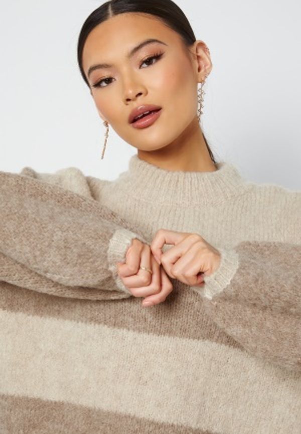 Pieces Fania LS O-Neck Wool Knit Birch M