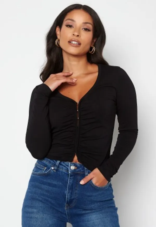 BUBBLEROOM Idelle hook & eye top Black M