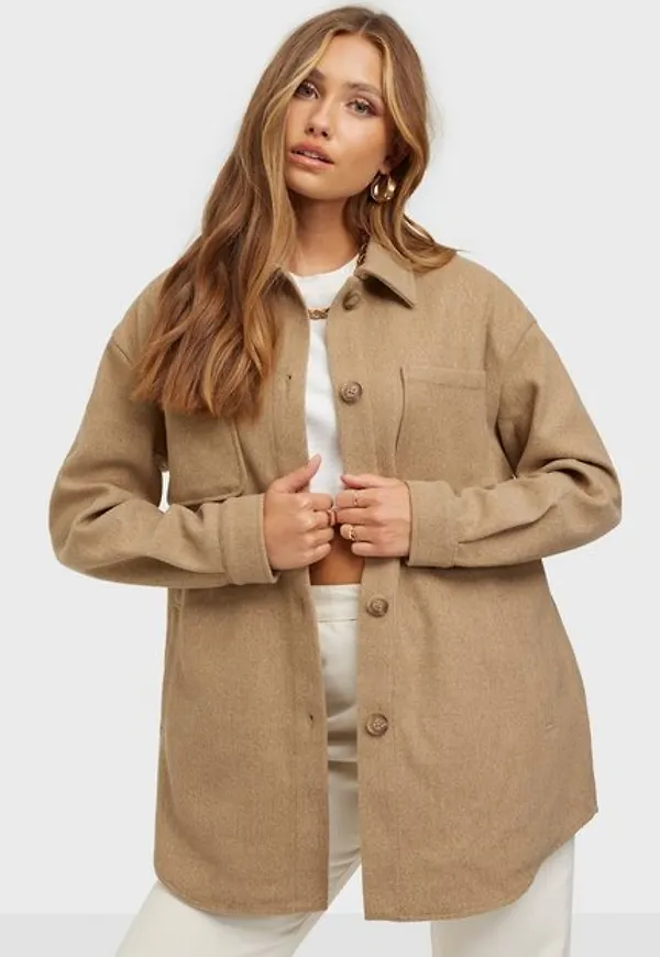 Vila Vikimmi Shirt L/S Jacket - Noos skjortjackor Tigers Eye
