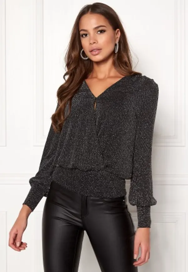 Happy Holly Ilana lurex top Black / Silver 52/54