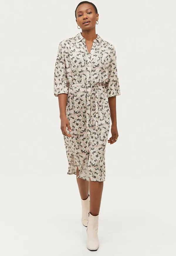 Soaked in Luxury - Skjortklänning slKimaya Shirt Dress - Beige