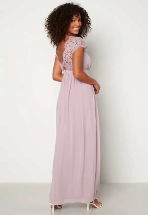 Bubbleroom Occasion Camellia Chiffon Gown Dusty lilac 46