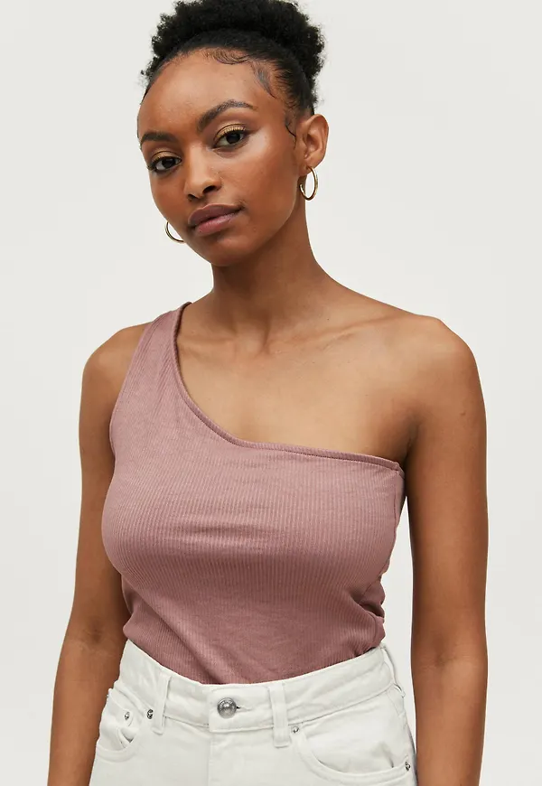 Gina Tricot - Topp Joline One Shoulder Top - Brun
