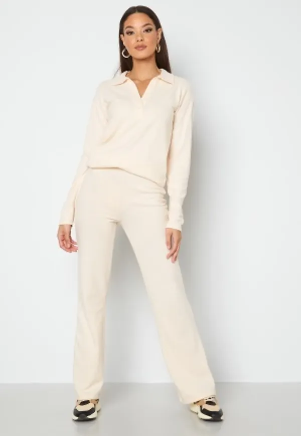 BUBBLEROOM Iliza soft trousers Cream L
