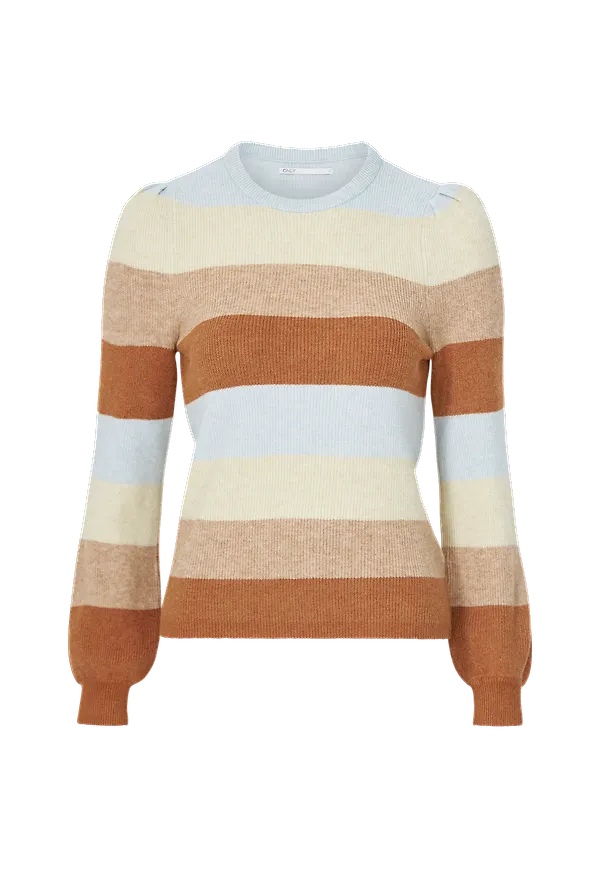 Only - Tröja onlKatia L/S Stripe Pullover Knt - Blå