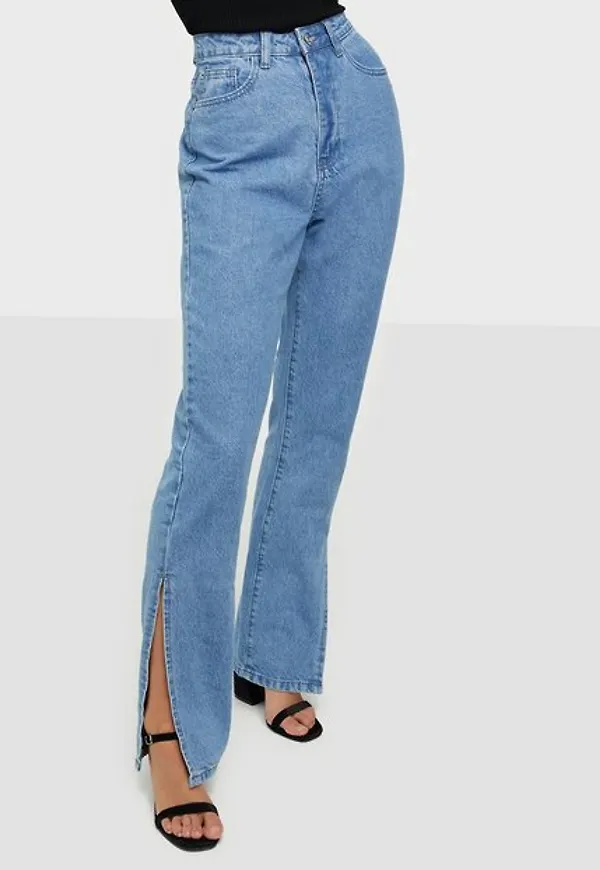 Missguided Extreme Split Jeans Straight
