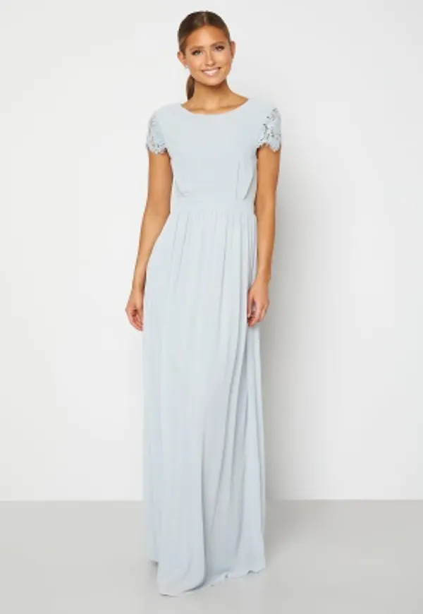 Moments New York Camellia Chiffon Gown Blue-grey 38