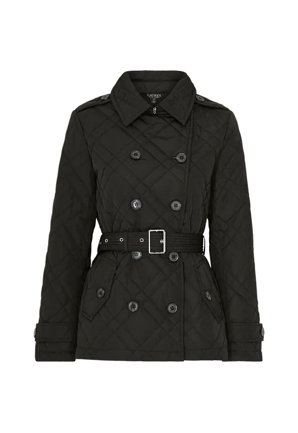 Lauren Ralph Lauren - Jacka Belted DB Quilt - Svart