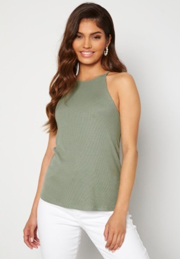 BUBBLEROOM Ruthie high neck top Dusty green L