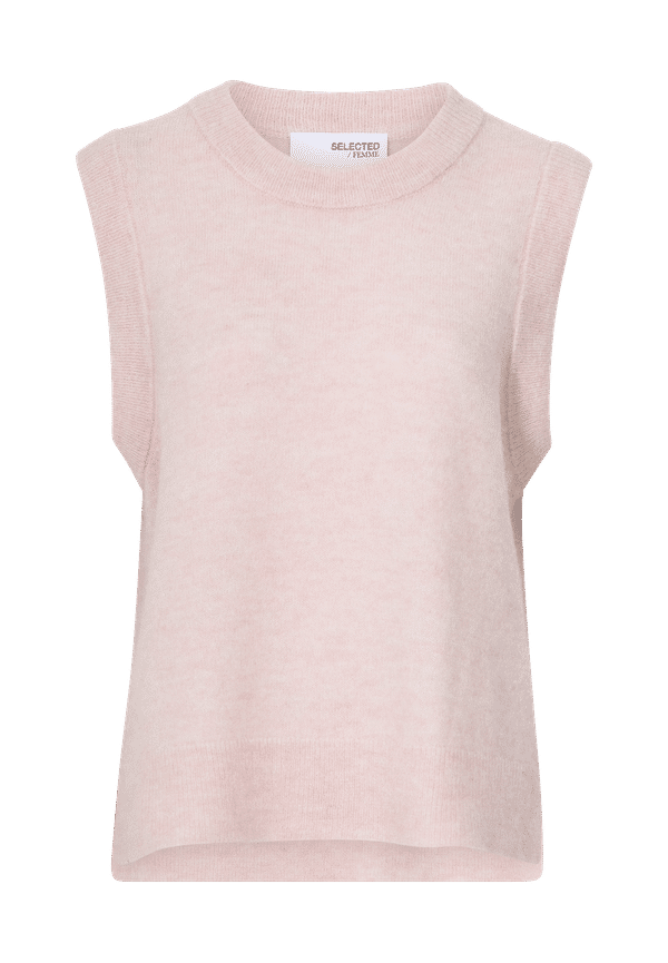 Selected FEMME - VÃ¤st slfLulu Knit Vest O-neck - Rosa