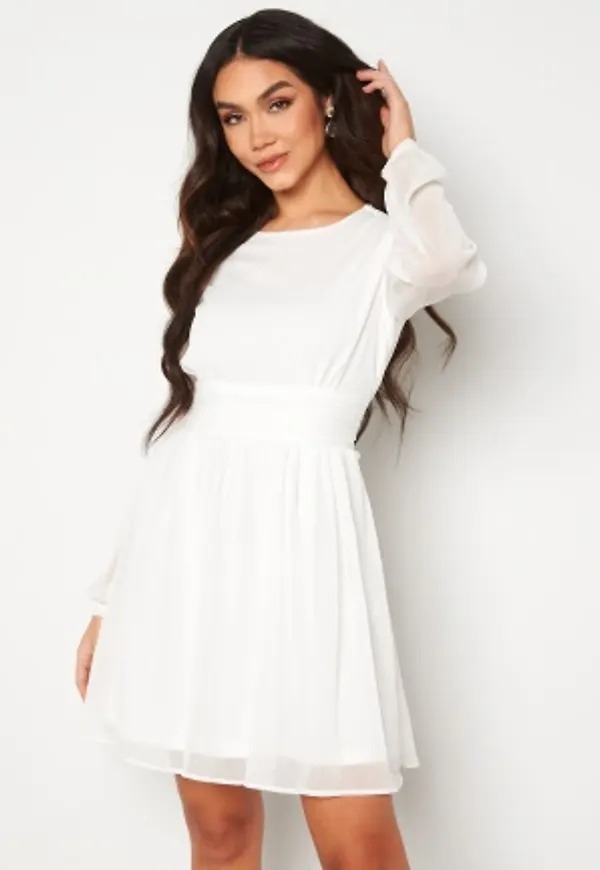 Bubbleroom Occasion Dahlia Round Neck Dress White 40