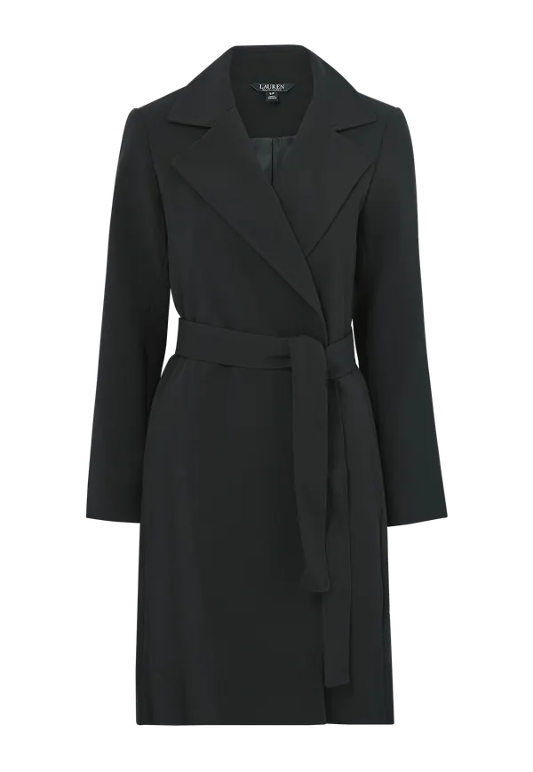 Lauren Ralph Lauren - Kappa Crepe-Lapel Collar Belted - Svart