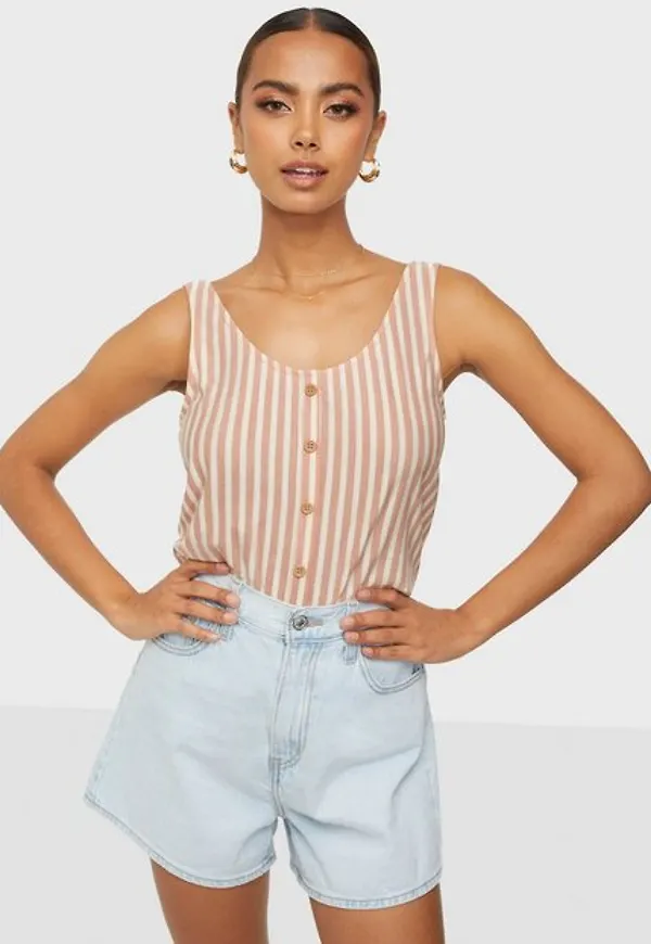 Only Onljolla S/L Top Jrs Linnen Peach Melba Cloud Dancer