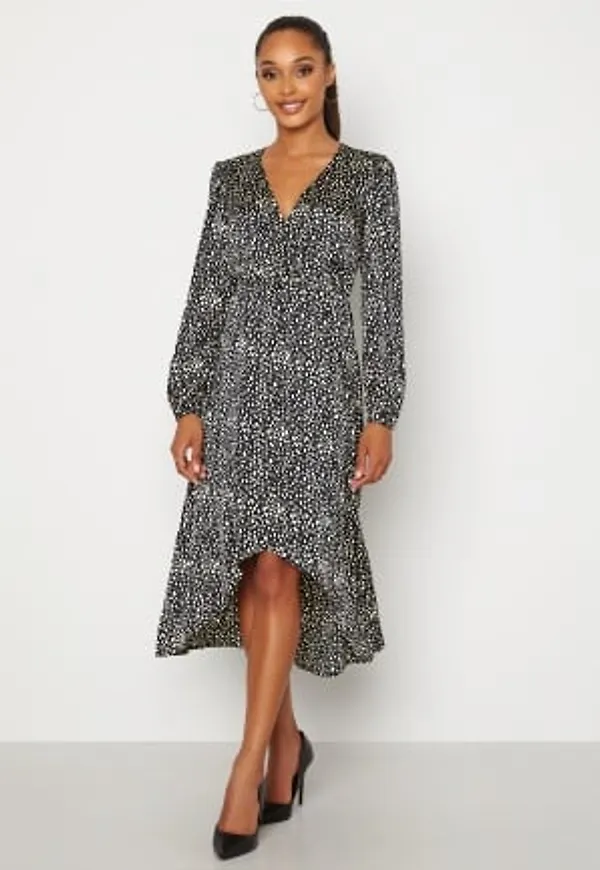 Chiara Forthi Terezia wrap dress Black / Patterned 42