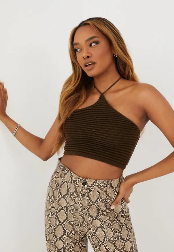 NLY Trend Halterneck Knit Top Crop tops