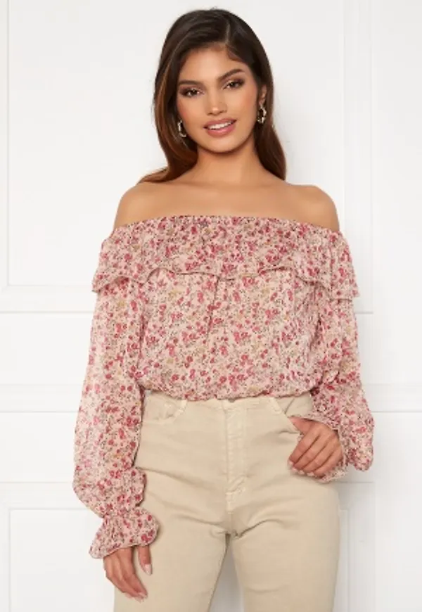 BUBBLEROOM Magritte off shoulder blouse Floral XS