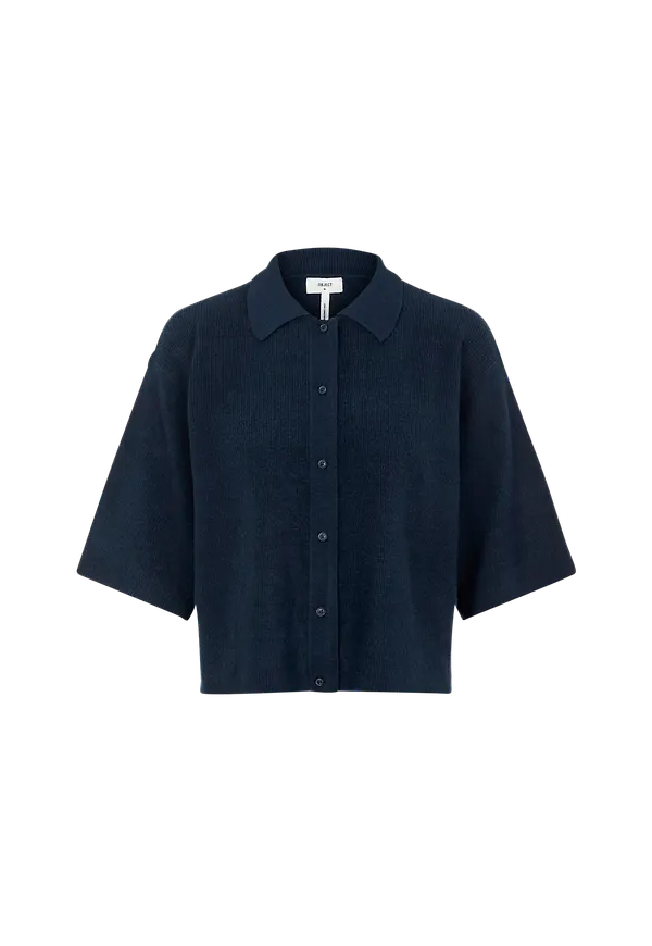 Object - Topp objDarma S/S Knit Cardigan - Blå