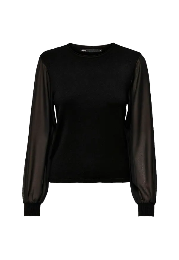Only - Topp onlOfelia L/S Pullover Knt - Svart