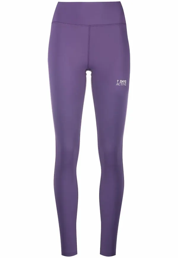 7 DAYS Active leggings med logotyp - Lila